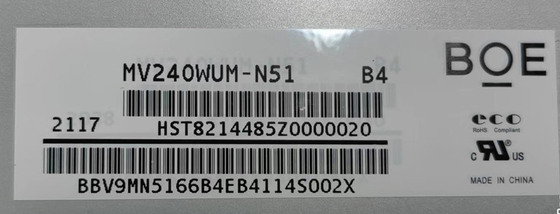 MV240WUM-N51 BOE 24.0&quot; 1920 ((RGB) × 1200, 250 cd/m2 শিল্প এলসিডি ডিসপ্লে