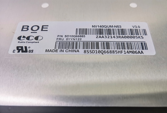 NV140QUM-N53 BOE 14.0&quot; 3840 ((RGB) × 2160, 500 cd/m2 ইন্ডাস্ট্রিয়াল এলসিডি ডিসপ্লে