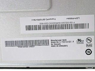 G156HAN01.0 16.2M 15.6 ইঞ্চি 40 পিন সিমেট্রি টিএফটি এলসিডি প্যানেল 89/89/89/89
