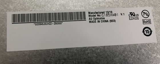 18.5 ইঞ্চি 84PPI 300cd/m2 AUO TFT LCD G185XW01 V0 85/85/80/80 (টাইপ)