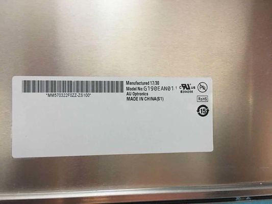 G190EAN01.2 19" 1300cd/m2 1280×1024 এলভিডিএস ইন্ডাস্ট্রিয়াল এলসিডি মনিটর