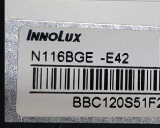 N116BGE-E42 ইনোলাক্স 11.6 &quot;1366 (আরজিবি) × 768 220 সিডি / এম² শিল্প এলসিডি ডিসপ্লে