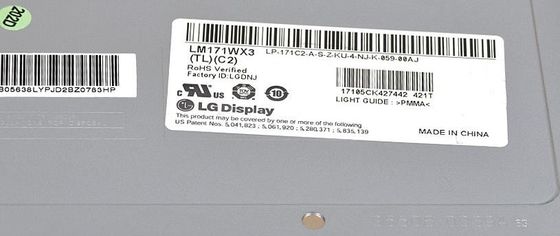 LM171WX3-TLC2 LG ডিসপ্লে 17.1 &quot;1440 (আরজিবি) × 900 250 সিডি / এম² শিল্প এলসিডি ডিসপ্লে