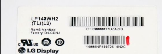 LP140WH2-TLL2 LG প্রদর্শন 14.0 &quot;1366 × 768 200 সিডি / এম² শিল্প এলসিডি ডিসপ্লে