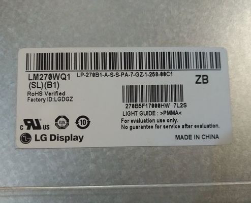 LM270WQ3-SLC1 এলজি ডিসপ্লে 27.0 &quot;2560 × 1440 300cd / এম 2 শিল্প এলসিডি ডিসপ্লে