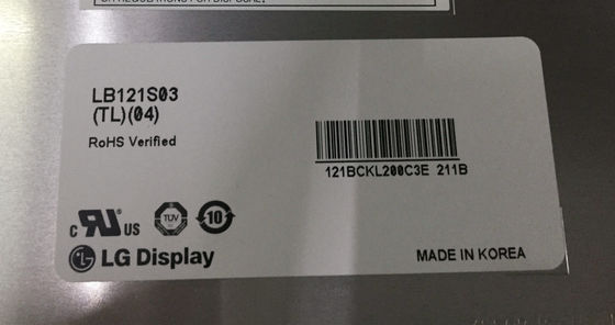 LB121S03-TD02 12.1 ইঞ্চি 800x600 82PPI Tft এলসিডি ডিসপ্লে 250cd/M2 এলজি এলসিডি।