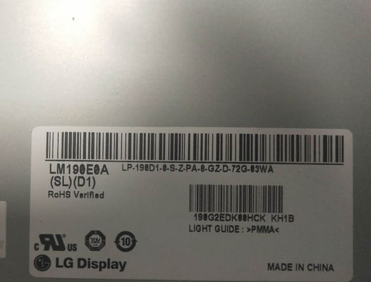 1280 × 1024 250cd / m2 86PPI WLED LCD স্ক্রিন 19.0 &quot;LM190E0A-SLD1