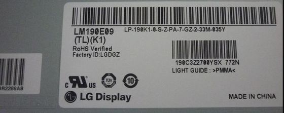 SXGA 1280×1024 TFT LCD প্যানেল 86PPI 250cd/m2 LM190E09-TLK1 85/85/75/85 (টাইপ)