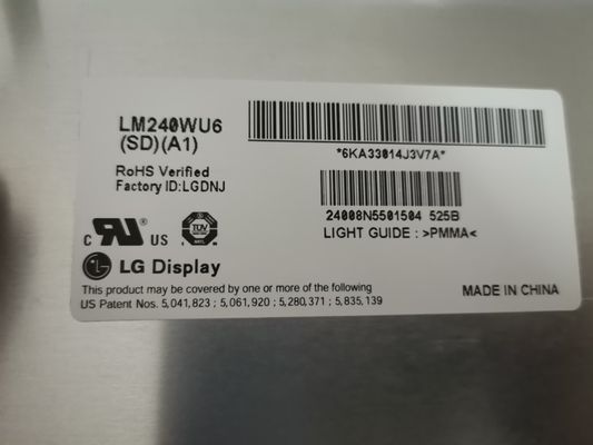 WUXGA 94PPI 320cd/m2 TFT LCD প্যানেল 24.0" LM240WU6-SDA1 89/89/89/89 (টাইপ)